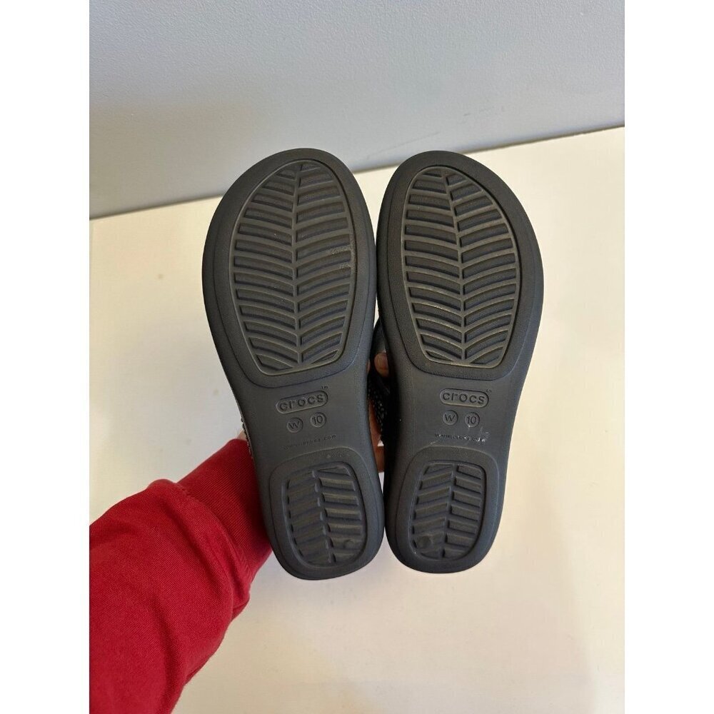 Crocs Monterey Diamnante Wedge Flipop Platform Sandal Size 10 - Picture 8 of 9
